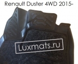 Автомобильные коврики в салон для Renault Duster 4WD (Рено Дастер рестайлинг)(2015-2020) 3D с ковролином